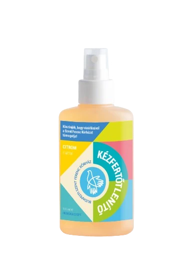 Kézfertőtlenítő spray 80% alkoholtartalommal és citrom illattal, 100 ml