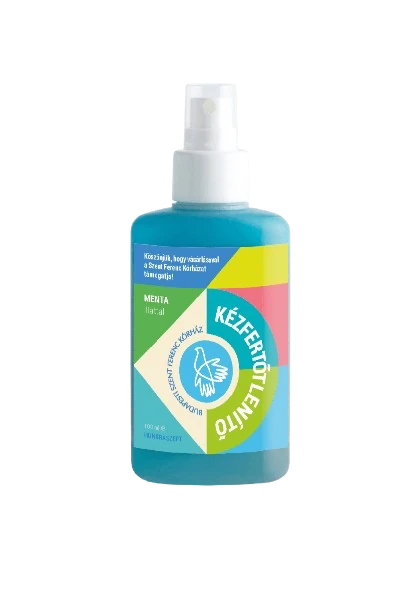 Kézfertőtlenítő spray 80% alkoholtartalomma és menta illattal, 100 ml